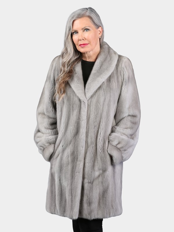 Woman's Natural Cerulean Female Mink Fur Stroller