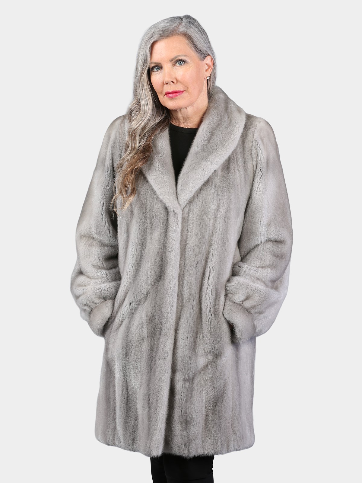 Woman's Natural Cerulean Female Mink Fur Stroller