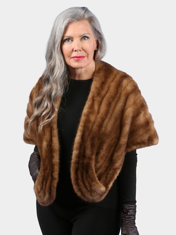 Woman's Natural Vintage Lunaraine Female Mink Fur Stole