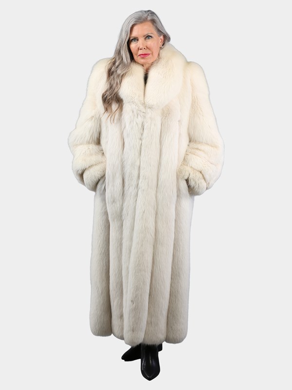 Woman's Natural Shadow Fox Fur Coat