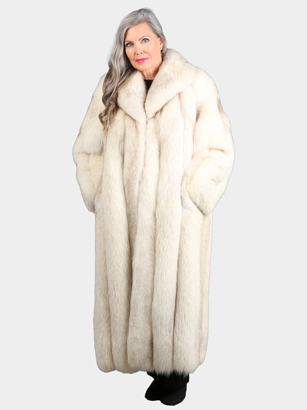 Woman's Natural Blue Fox Fur Coat