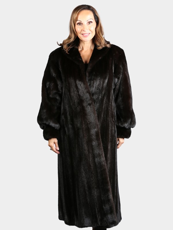 Woman's Natural Ranch Mink Fur Coat
