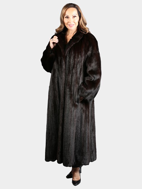 Woman's Natural Deepest Mahogany Female Mink Coat