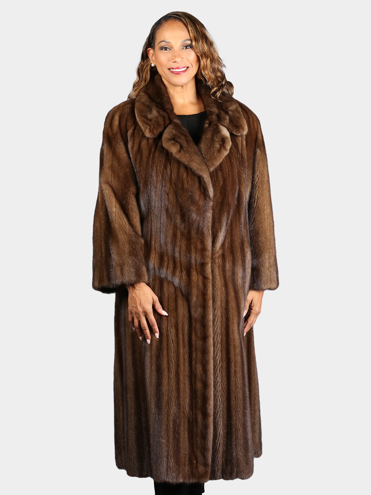 Woman's Natural Lunaraine Female Mink Fur Coat