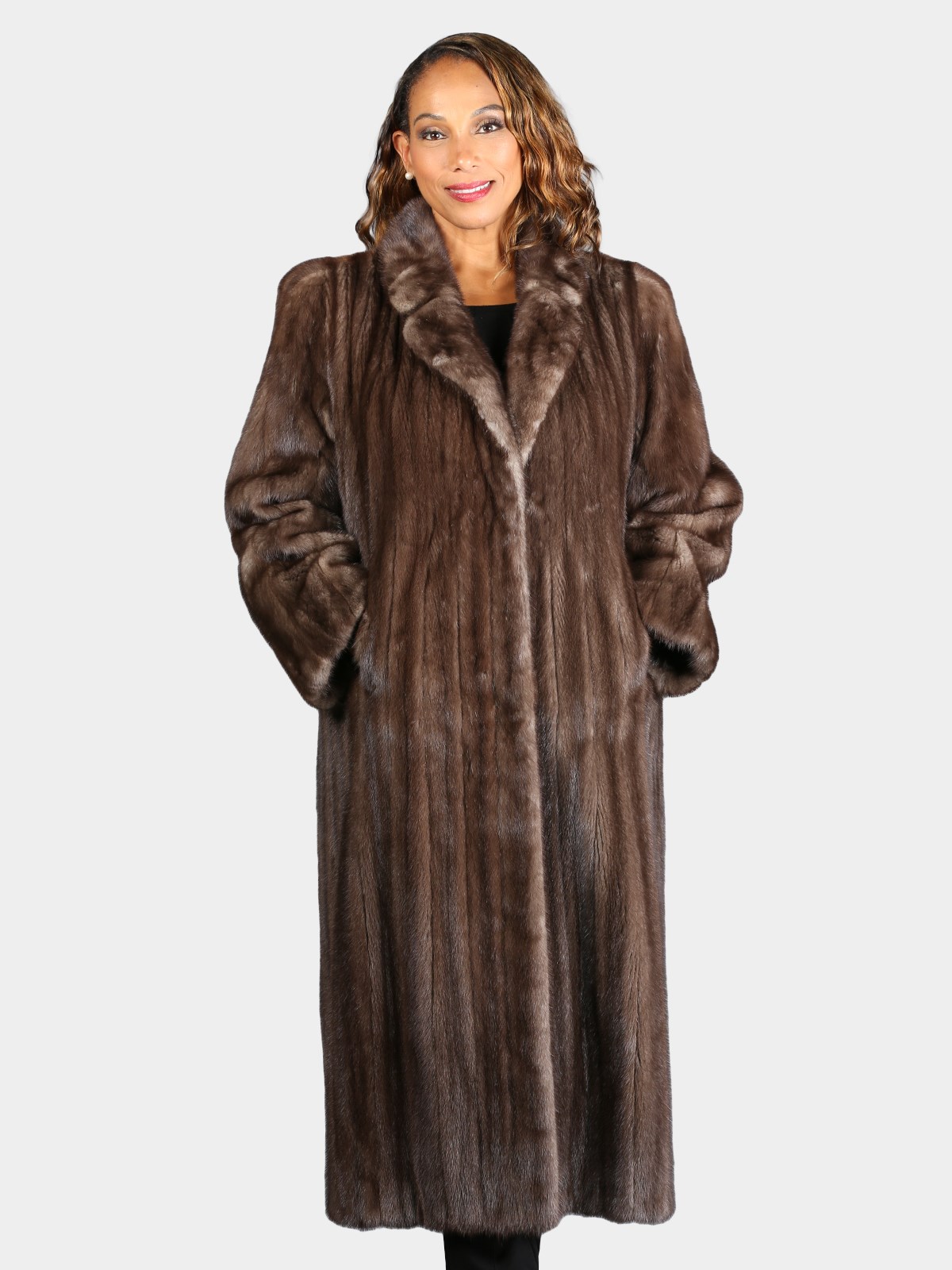 Woman's Natural Luticia Female Mink Fur Coat