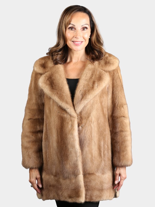 Woman's Vintage Petite Natural Pastel Mink Fur Stroller