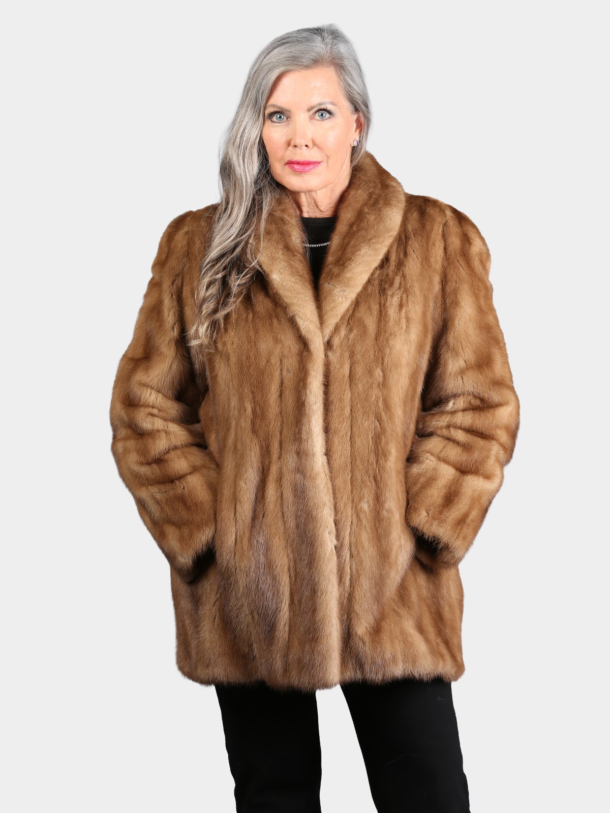 Women's Natural Pastel Female Mink Fur Jacket