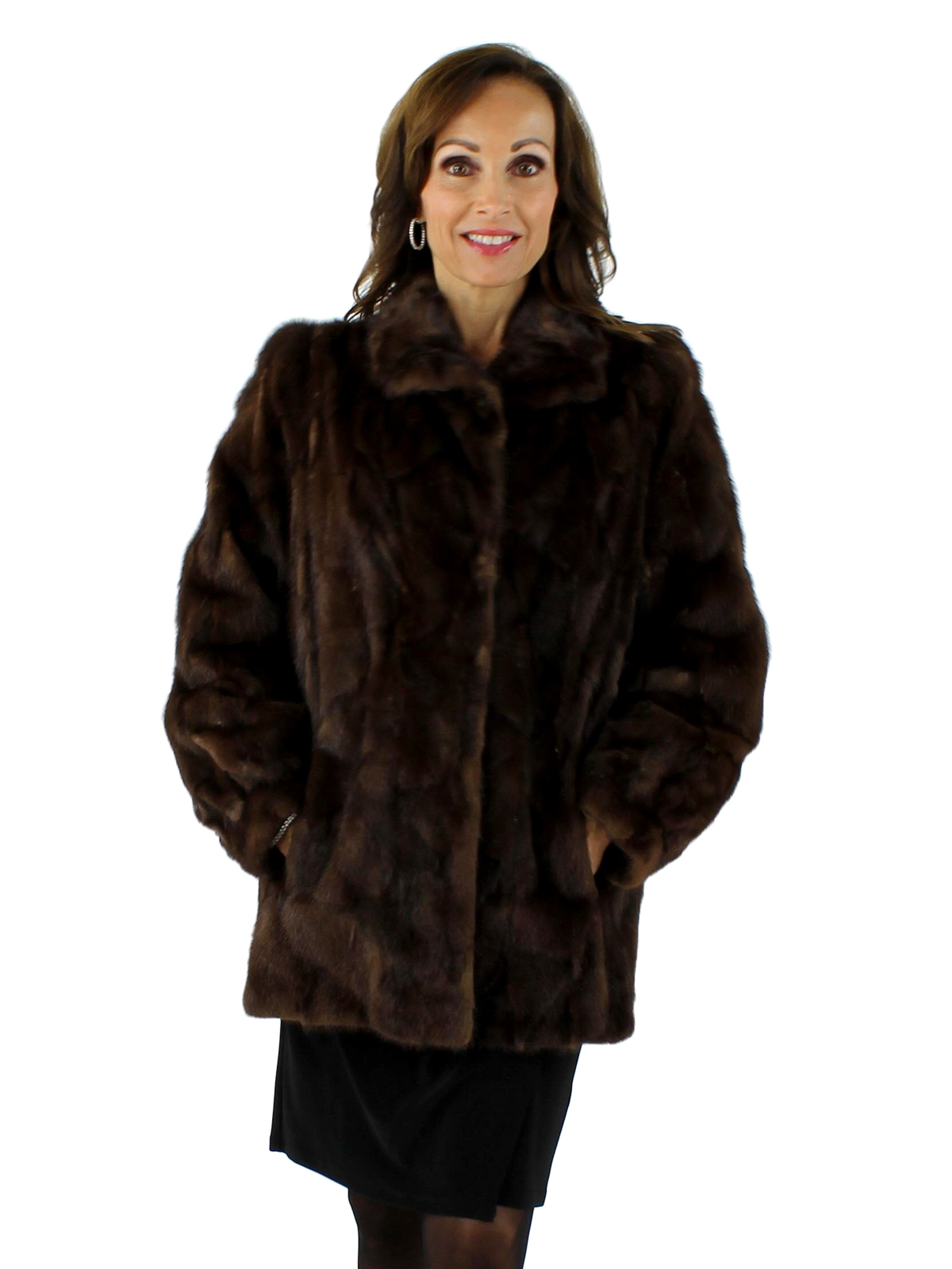 Mink Fur Jacket - Women's Small - Mahogany | Estate Furs