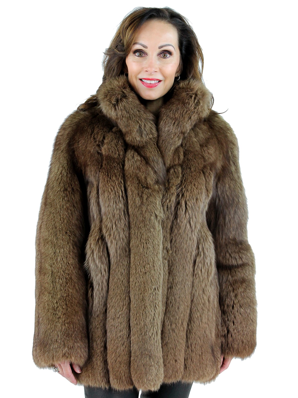Fox Fur Jacket - Women's Small - Brown | Estate Furs