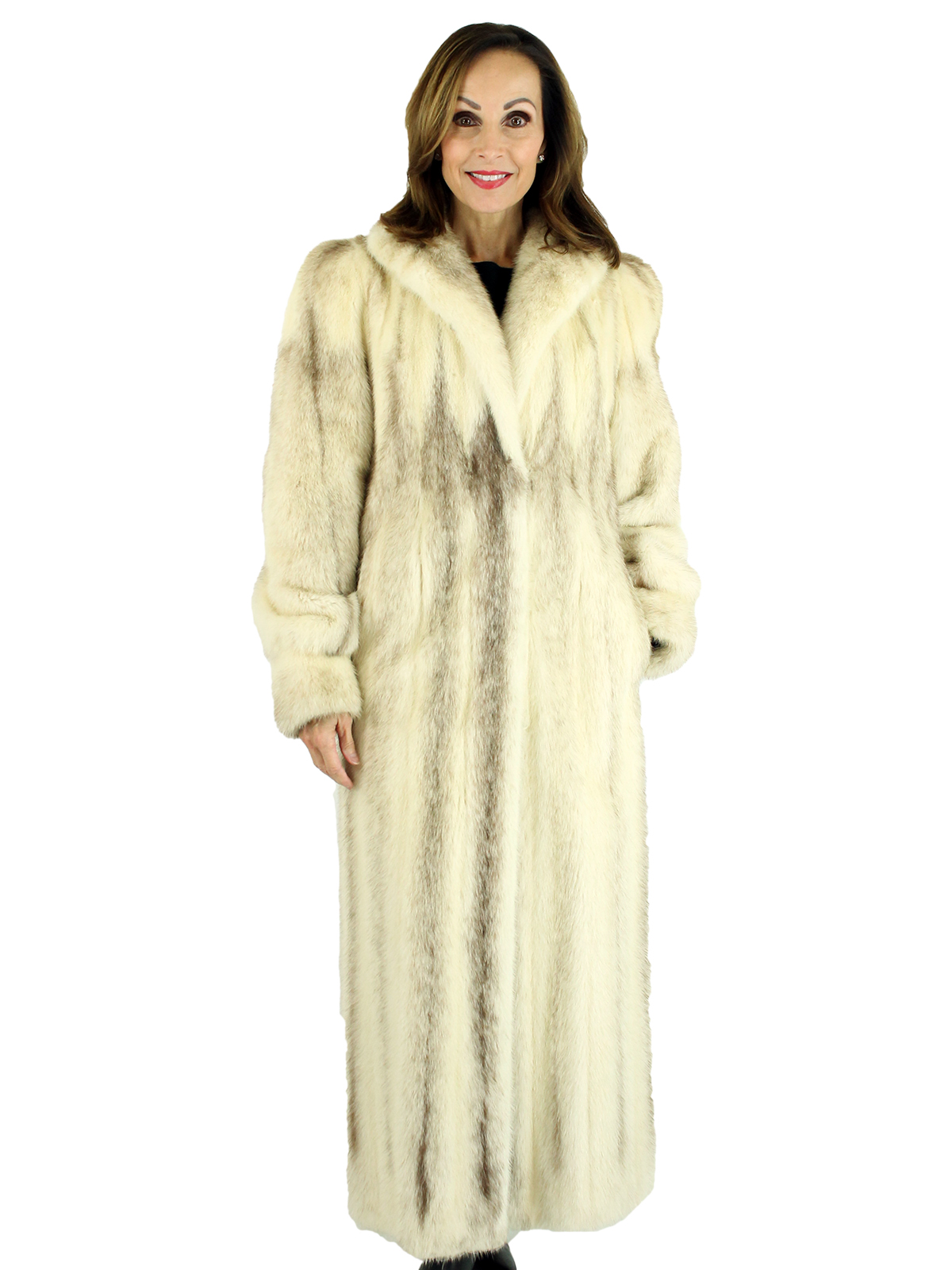 Brown Female Cross Mink Fur Coat Womens Fur Coat Small Estate Furs 