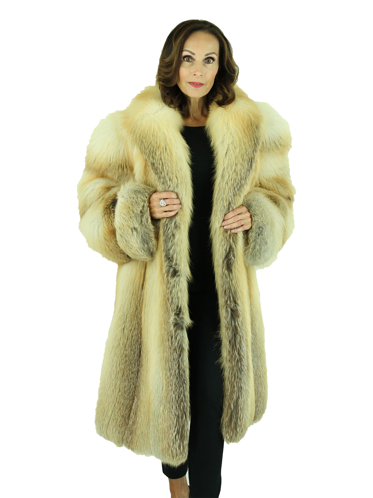 Golden Isle Fox Fur 3/4 Coat - Women's Fur Coat - XL| Estate Furs