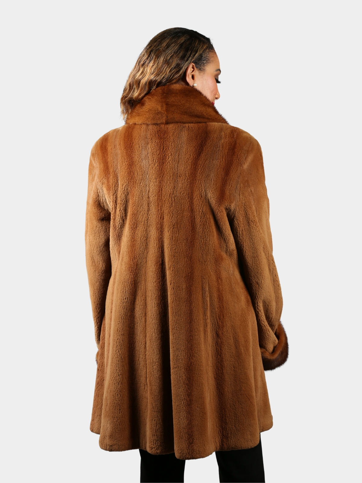 Woman's Whiskey Sheared Mink Fur Stroller