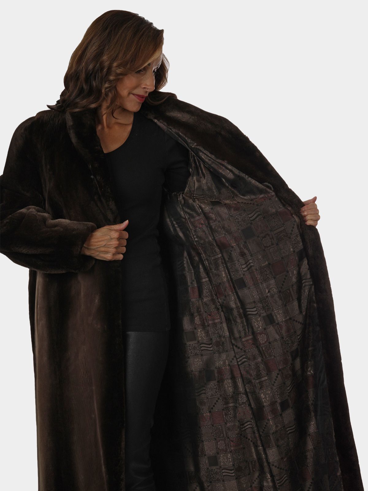 Woman's Phantom Sheared Beaver Fur Coat
