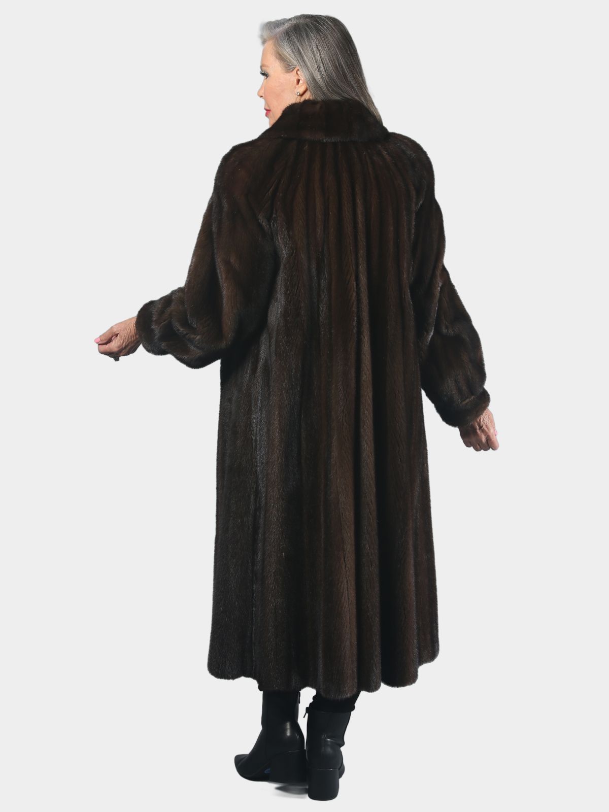 Woman's Natural Mahogany Female Mink Fur Coat