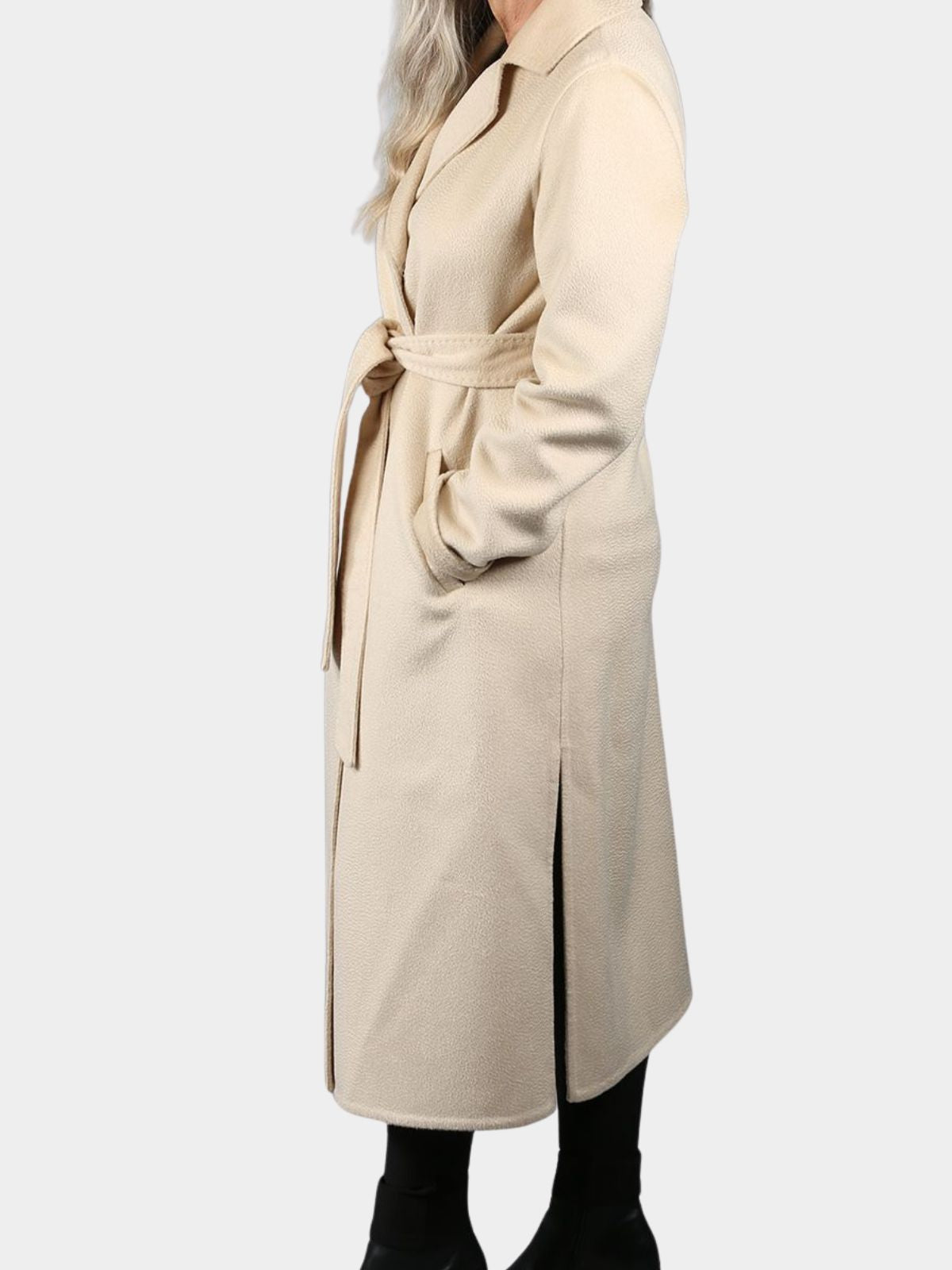Woman's Beige Cashmere Wool Coat
