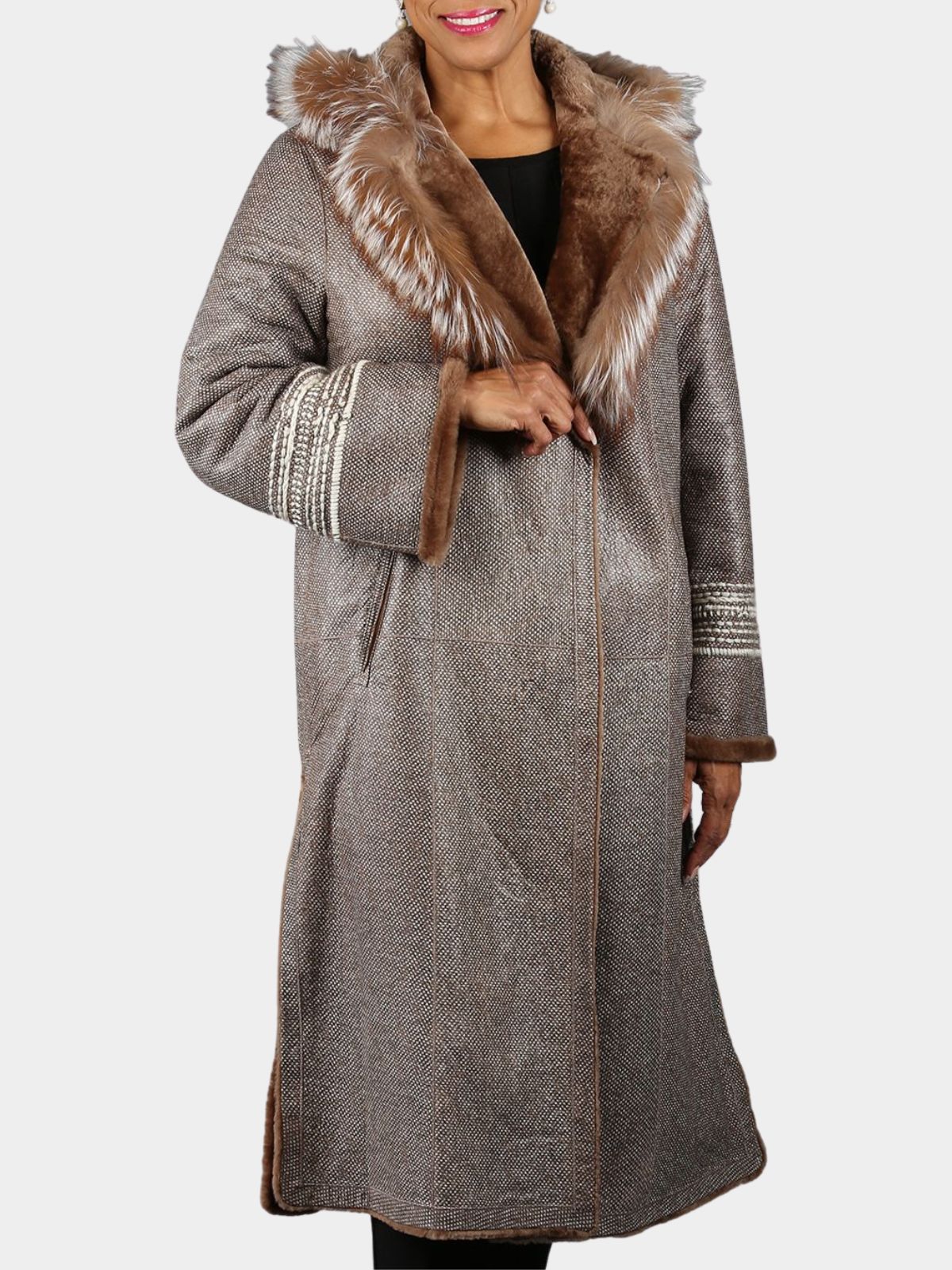 Woman's Sierra Brown Astra Shearling Coat