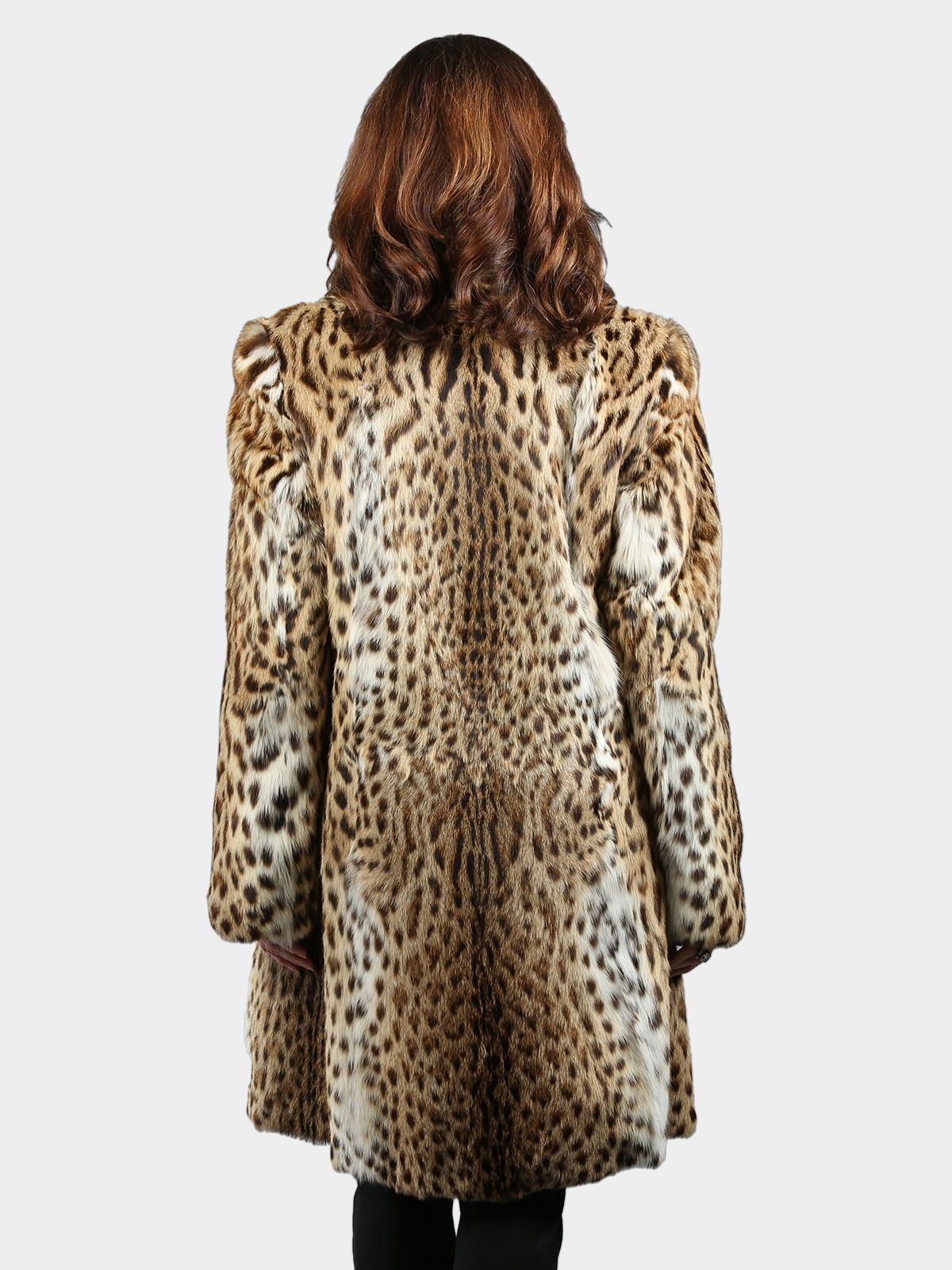 Woman's Natural Lippi Cat Fur 7/8 Coat
