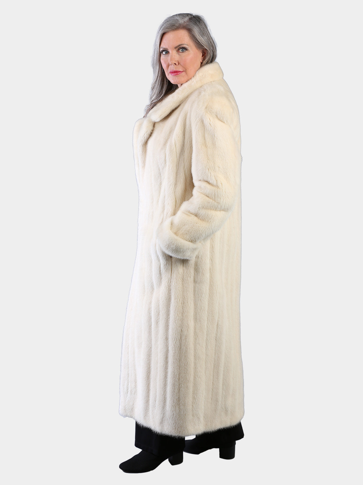 Woman's Natural Tourmaline Mink Fur Coat