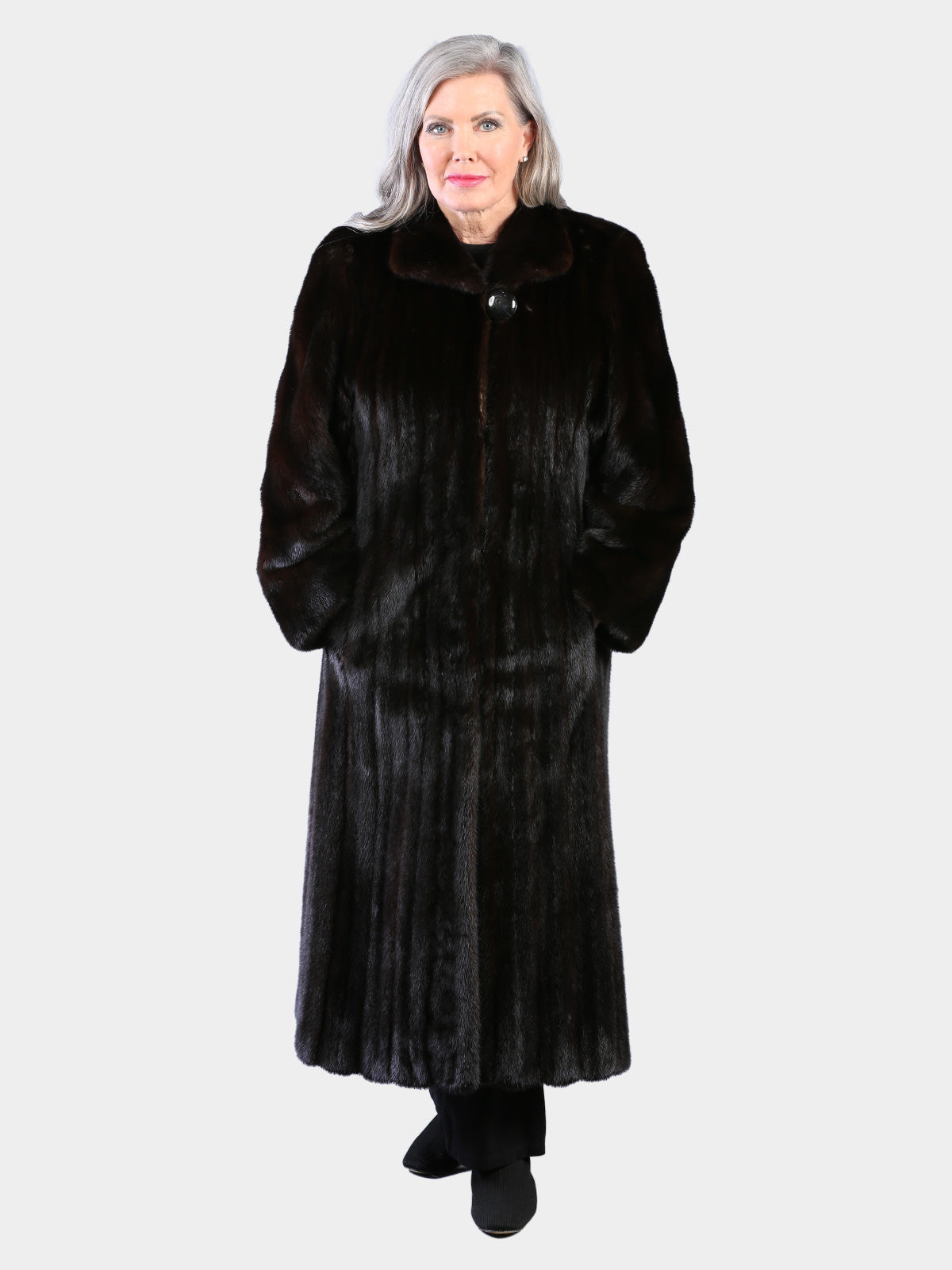 Woman's Natural Ranch Female Mink Fur Coat by Louis Feraud