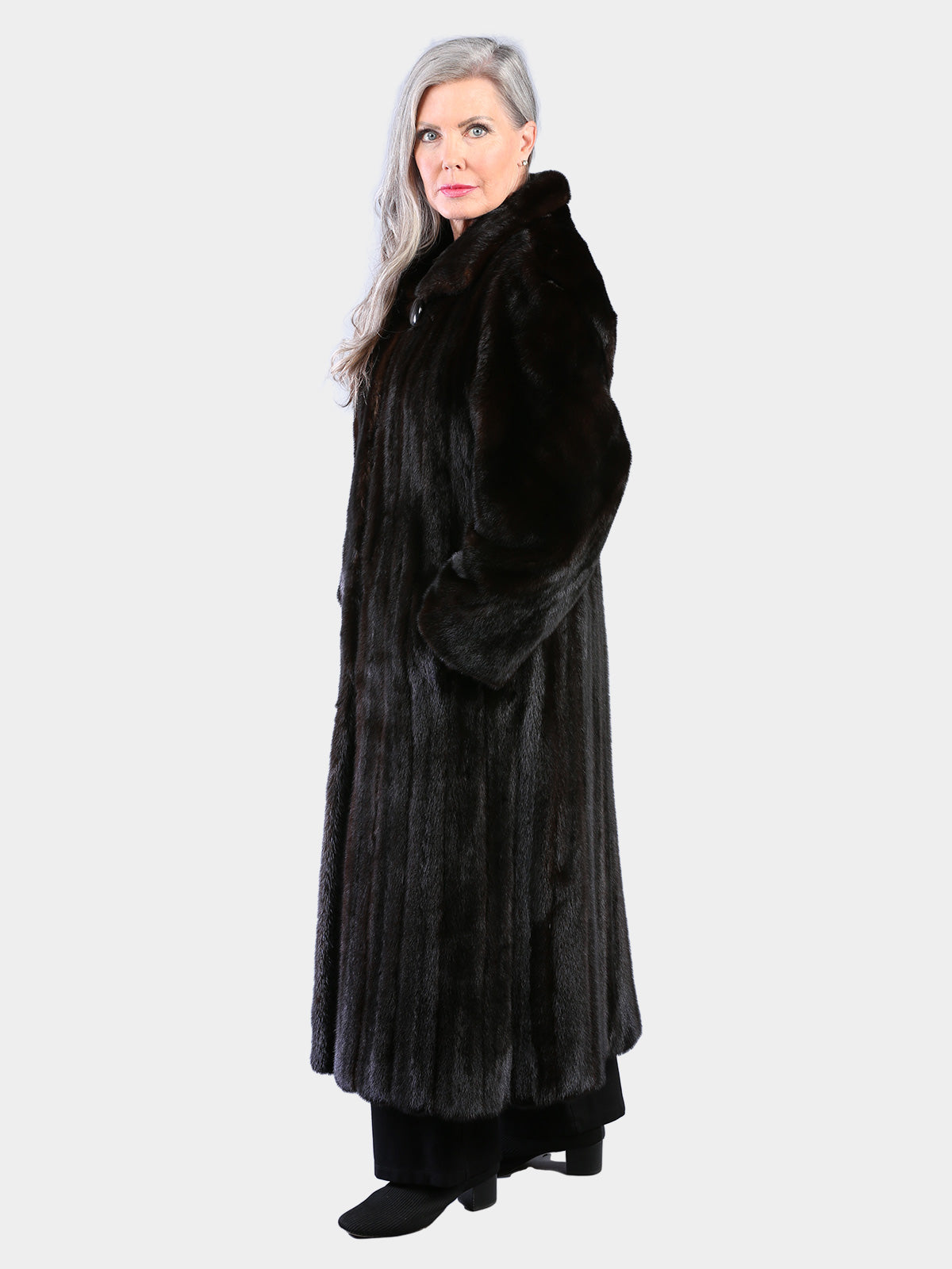 Woman's Natural Ranch Female Mink Fur Coat by Louis Feraud