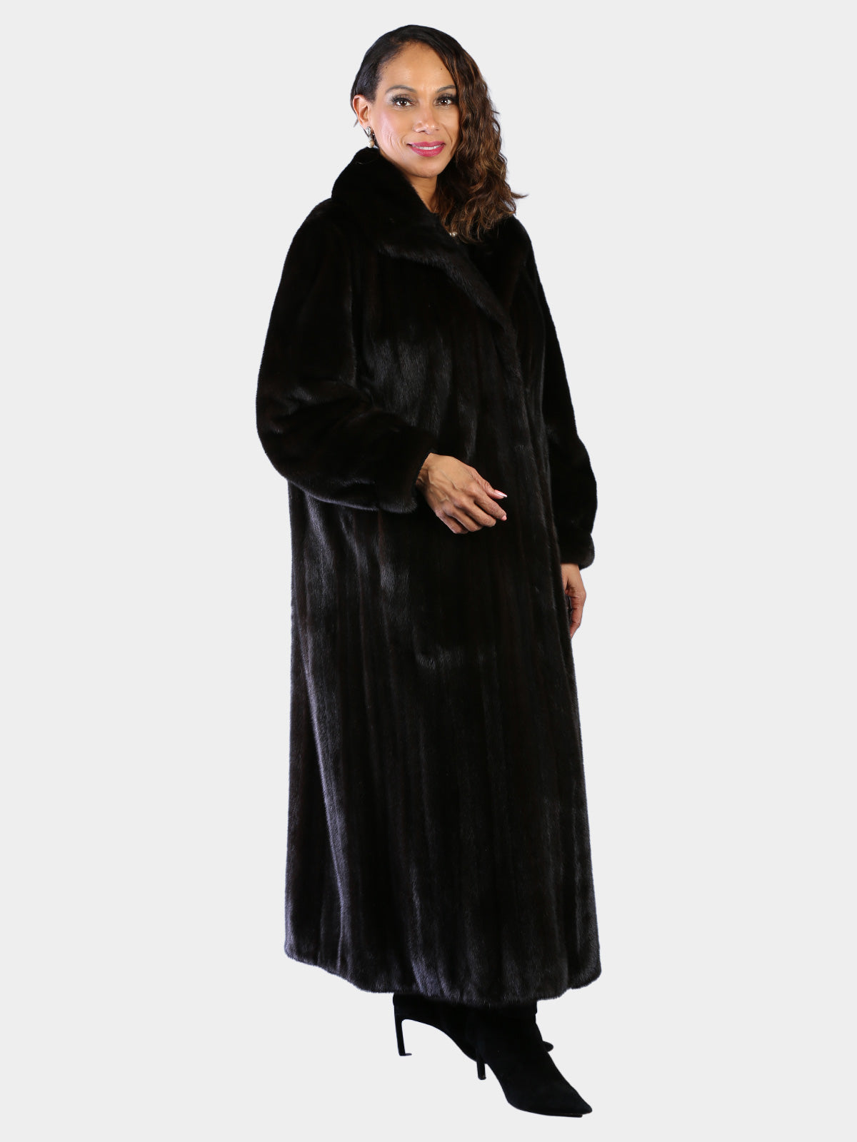 Woman's Plus Size Natural Ranch Female Mink Fur Coat