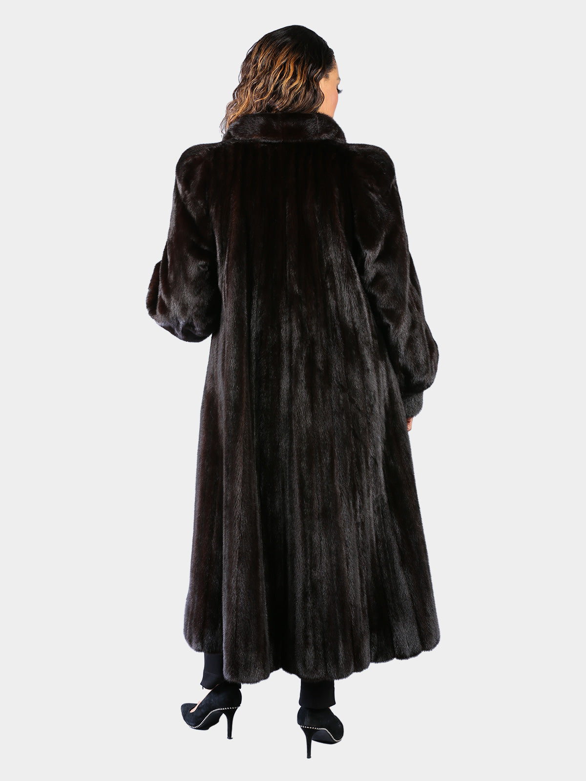 Woman's Deepest Mahogany Female Mink Fur Coat