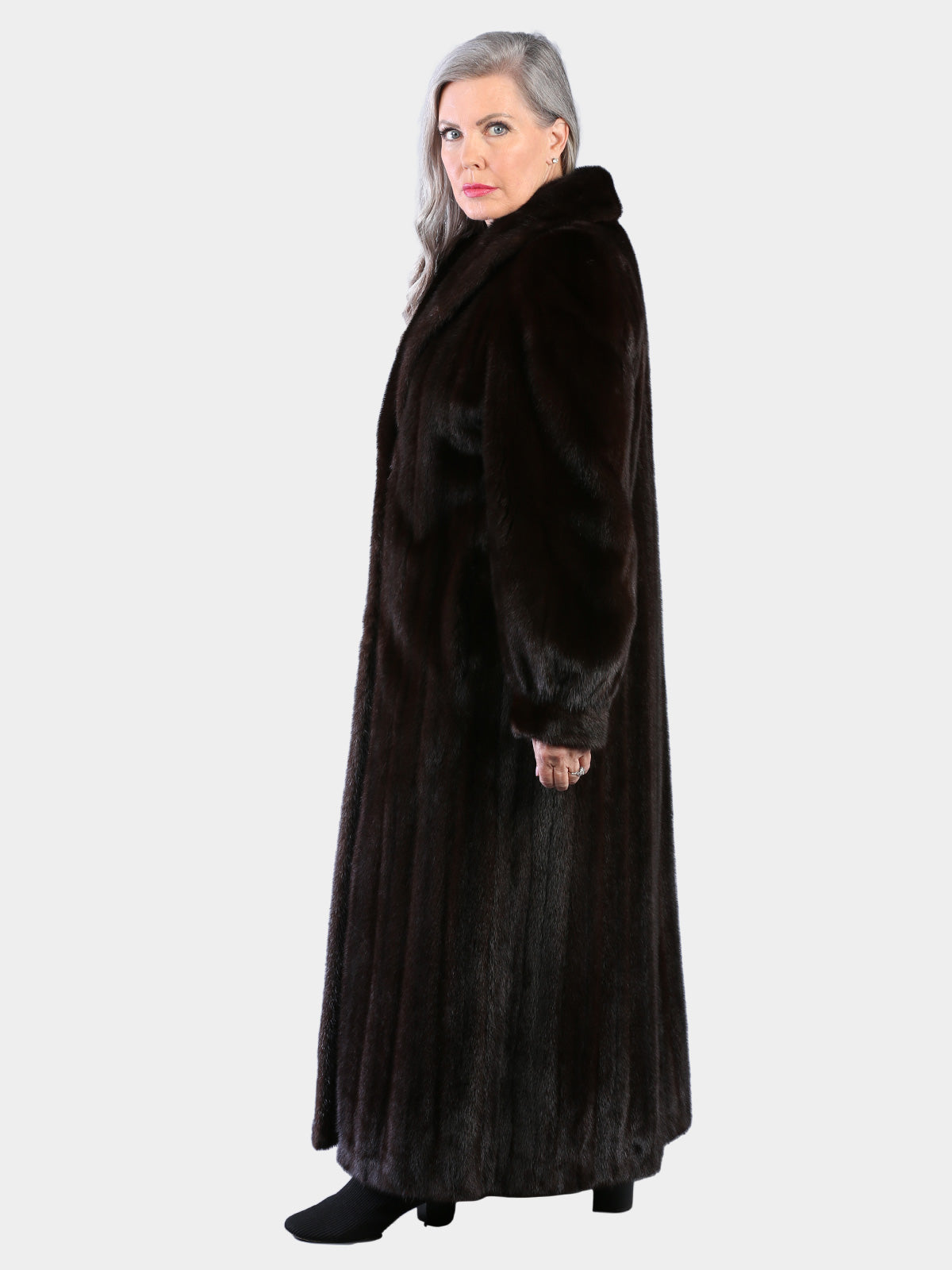 Woman's Natural Mahogany Female Mink Fur Coat