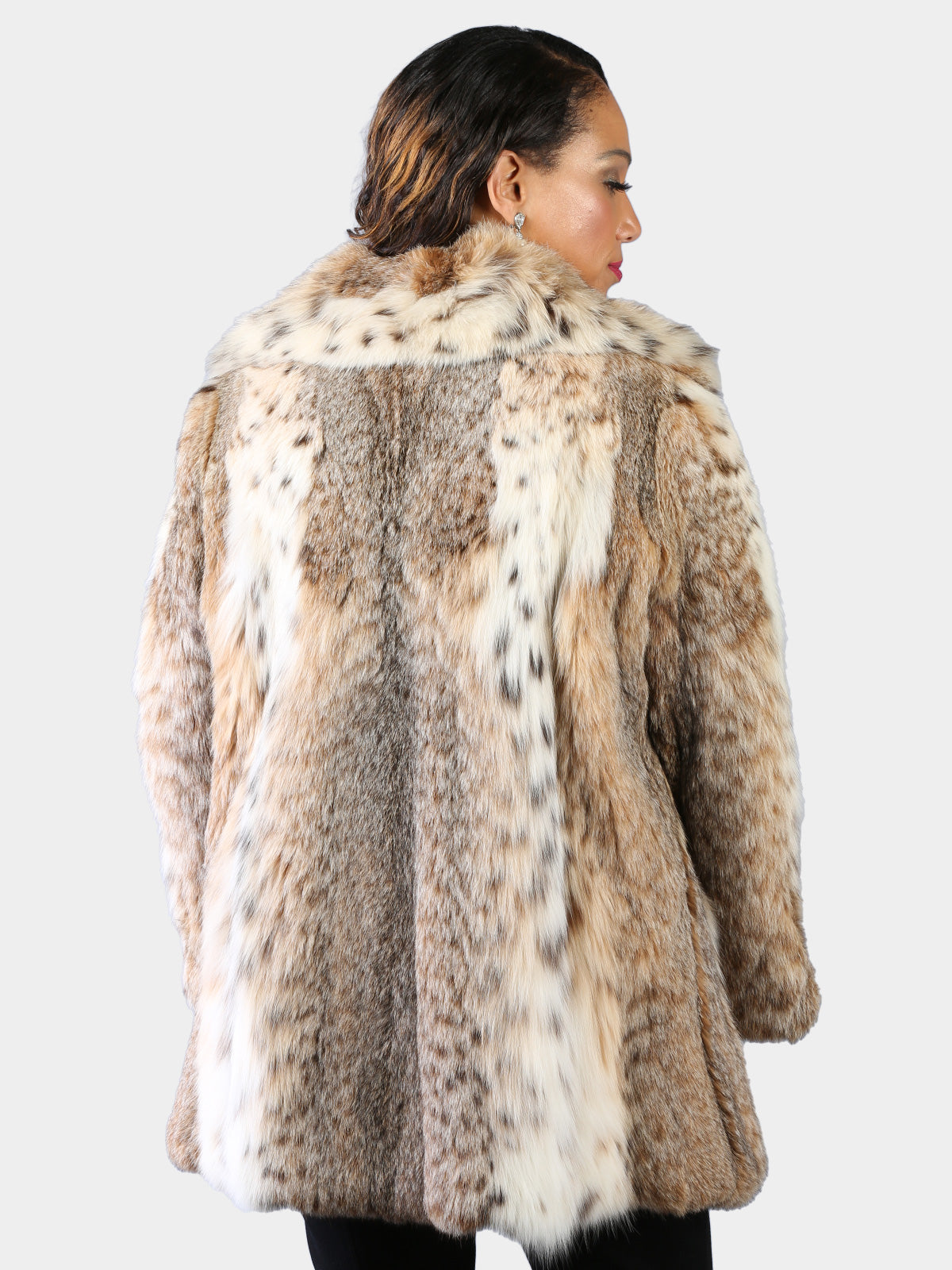 Woman's Natural Cat Lynx Fur Jacket
