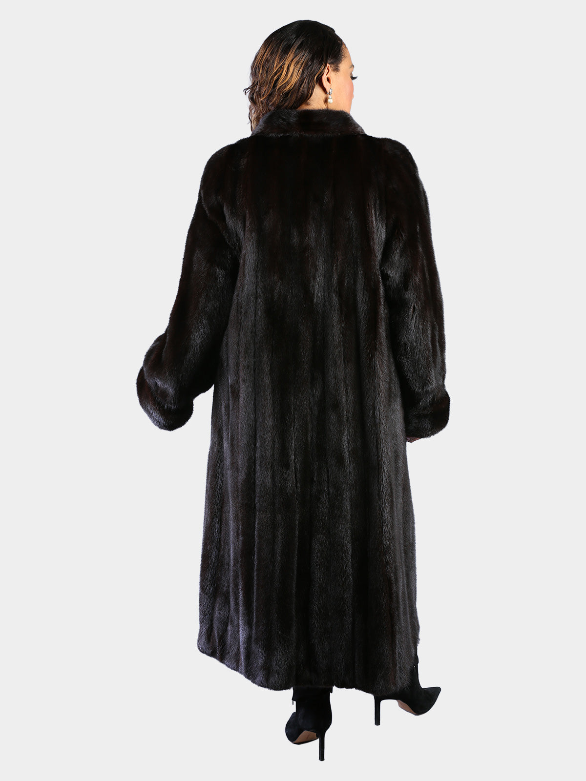 Woman's Natural Deep Mahogany Mink Fur Coat