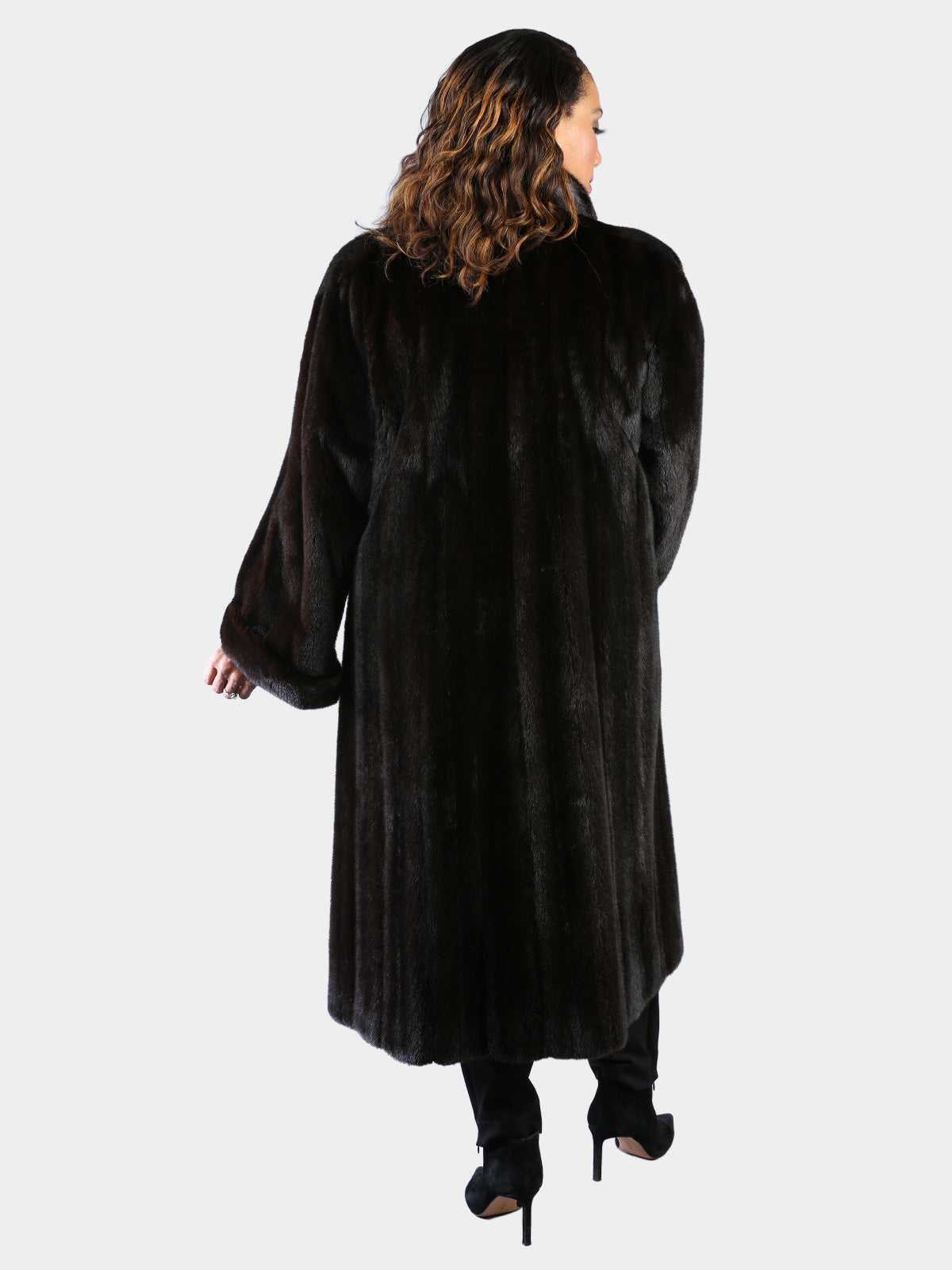 Woman's Blackglama Plus Size Natural Ranch Mink Fur Coat