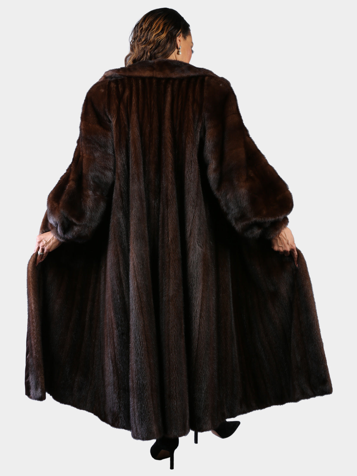 Woman's Natural Mahogany Female Mink Fur Coat by Scaasi