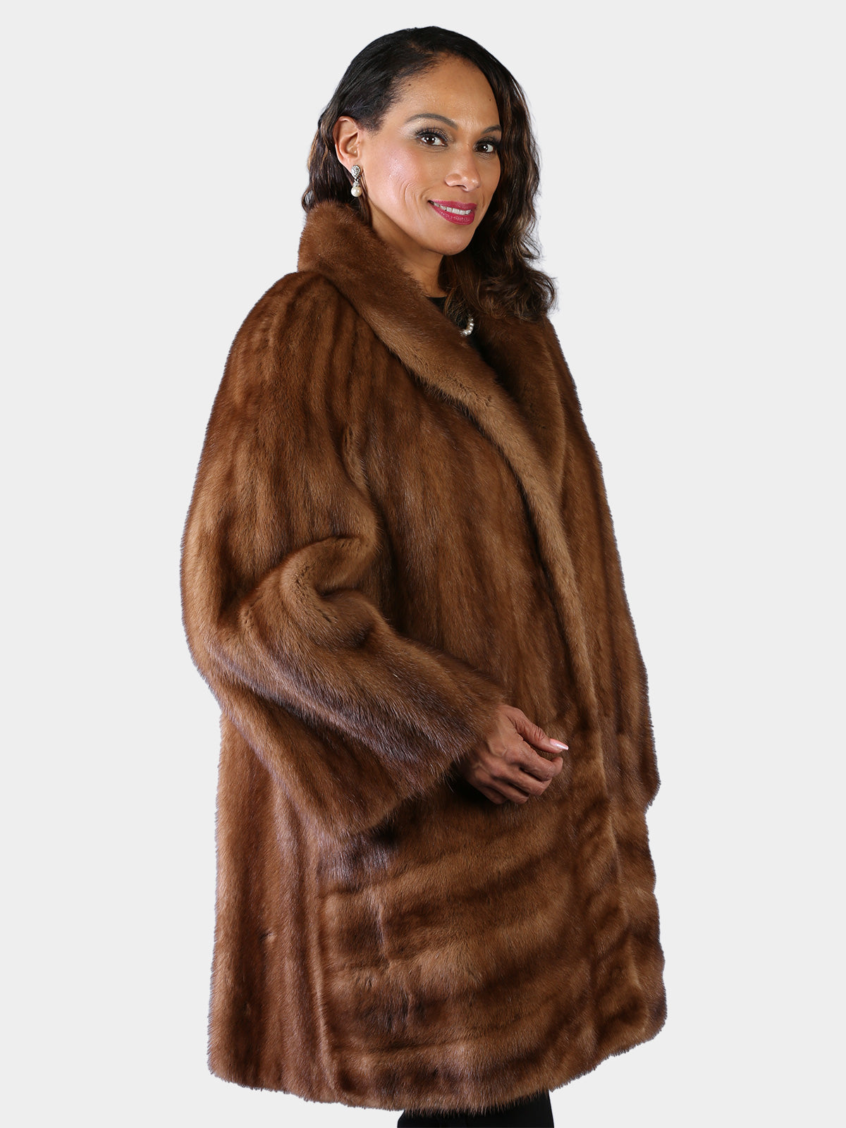 Woman's Vintage Natural Lunaraine Female Mink Fur Stroller