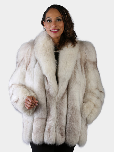 Woman's Natural Blue Fox Fur Jacket