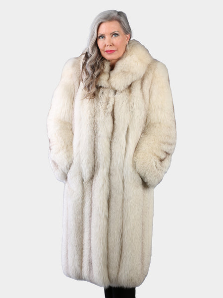Woman's Natural Blue Fox Fur Coat