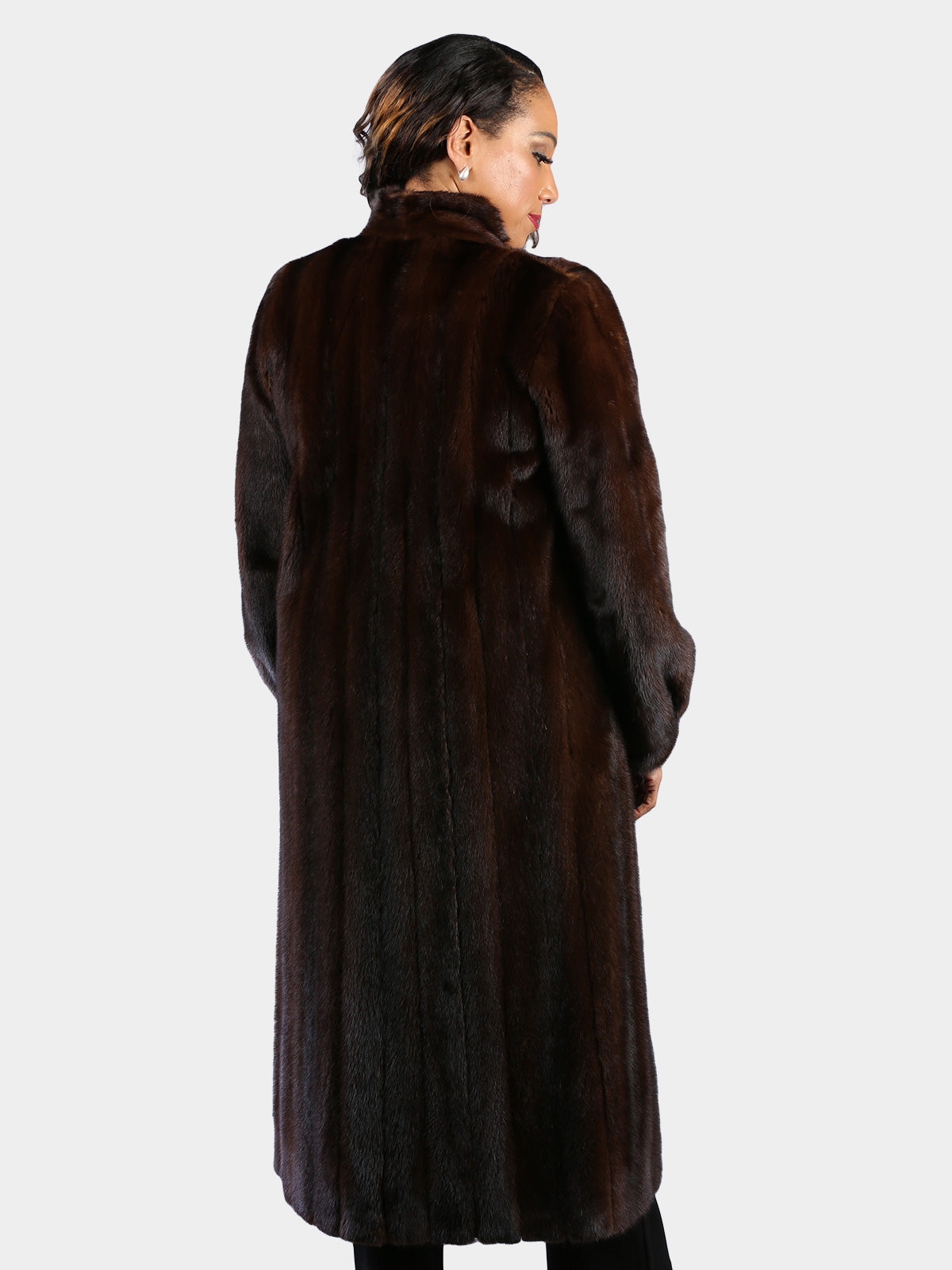 Woman's Natural Mahogany Mink Fur Coat