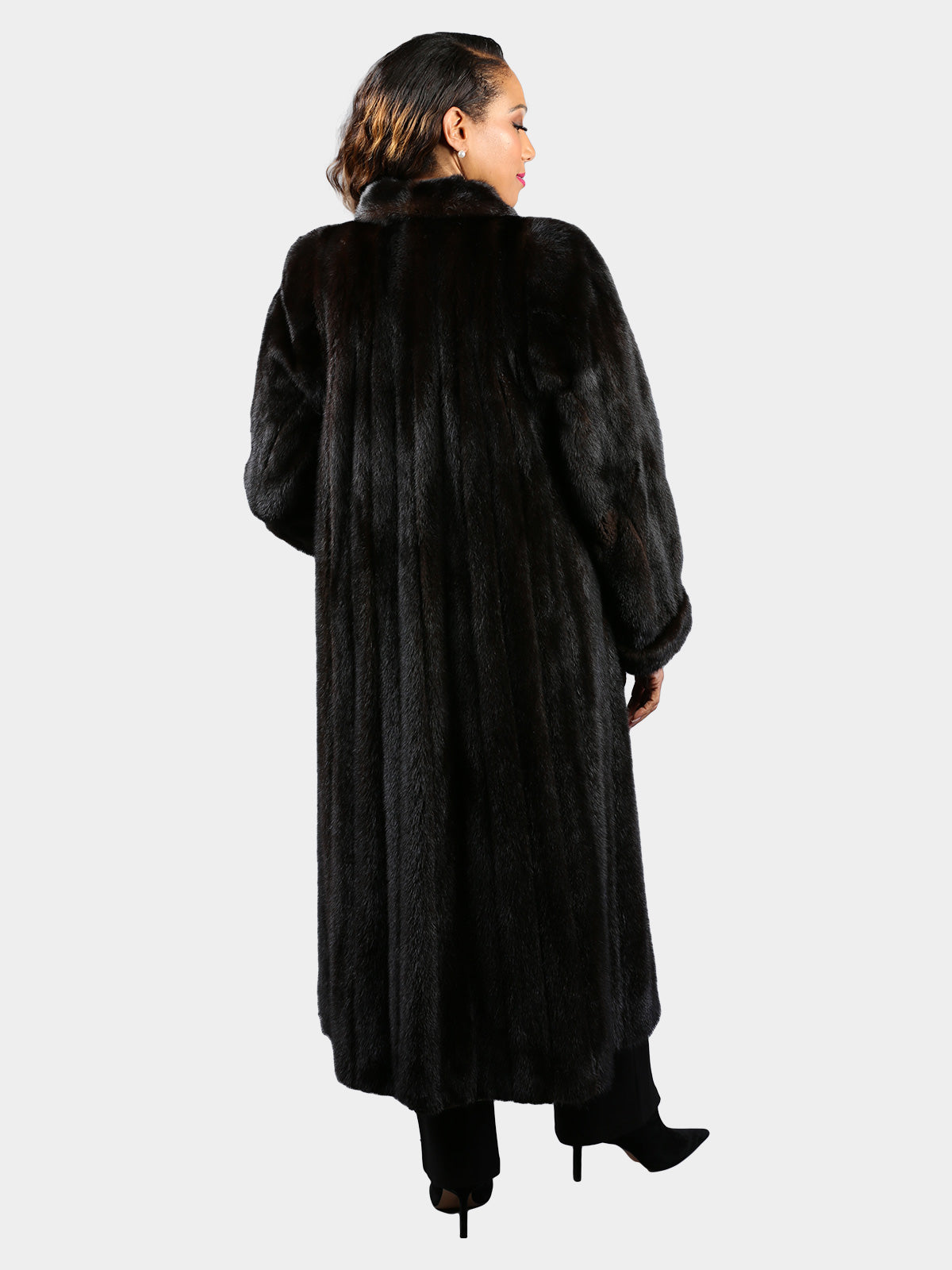 Woman's Deepest Mahogany Mink Fur Coat