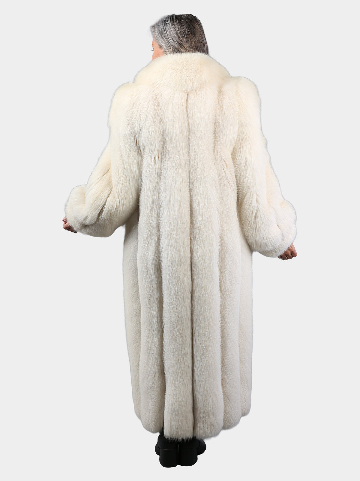 Woman's Natural Shadow Fox Fur Coat