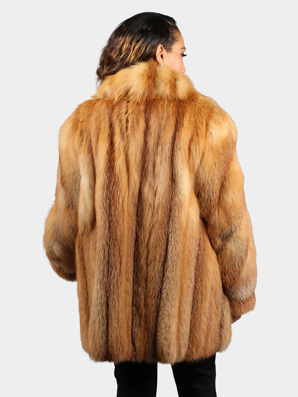 Woman's Natural Red Fox Fur Stroller