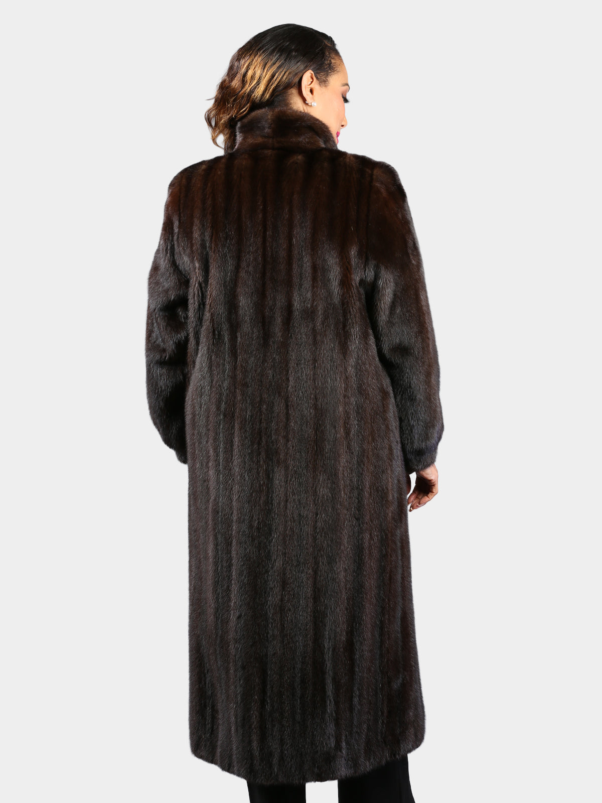 Woman's Natural Mahogany Female Mink Fur Coat