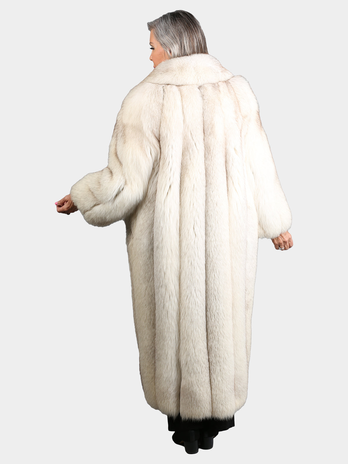 Woman's Natural Blue Fox Fur Coat