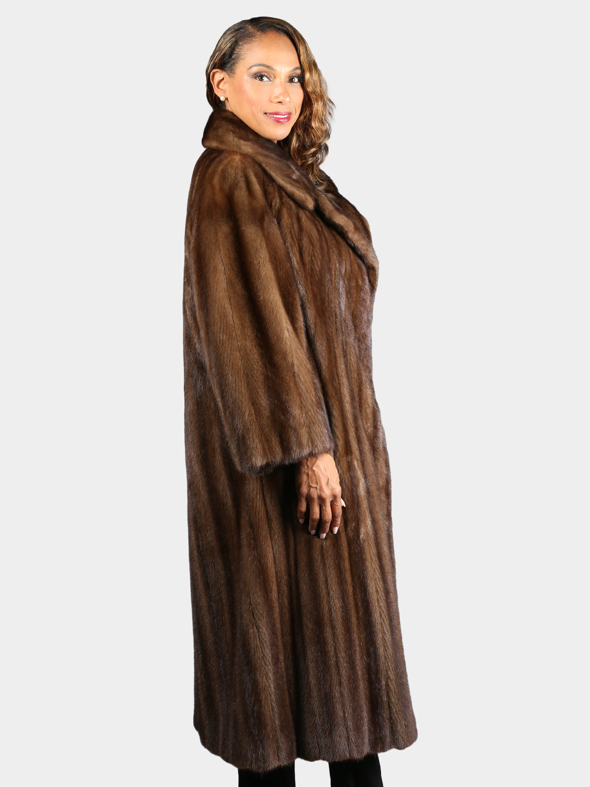 Woman's Natural Lunaraine Female Mink Fur Coat
