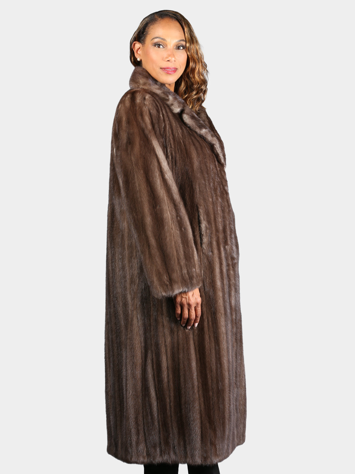 Woman's Natural Luticia Female Mink Fur Coat