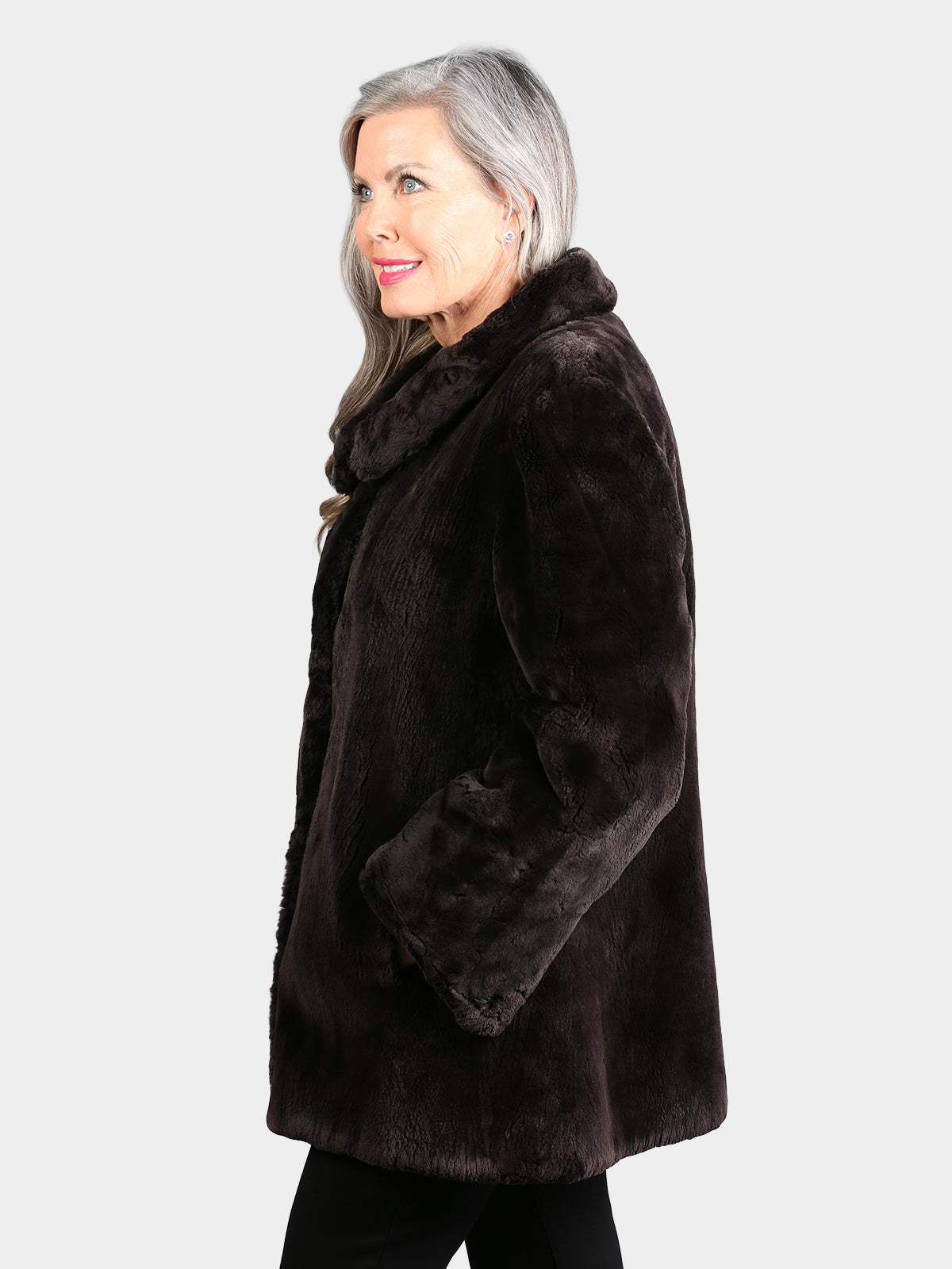 Woman's Dyed Matara Sheared Beaver Fur Jacket