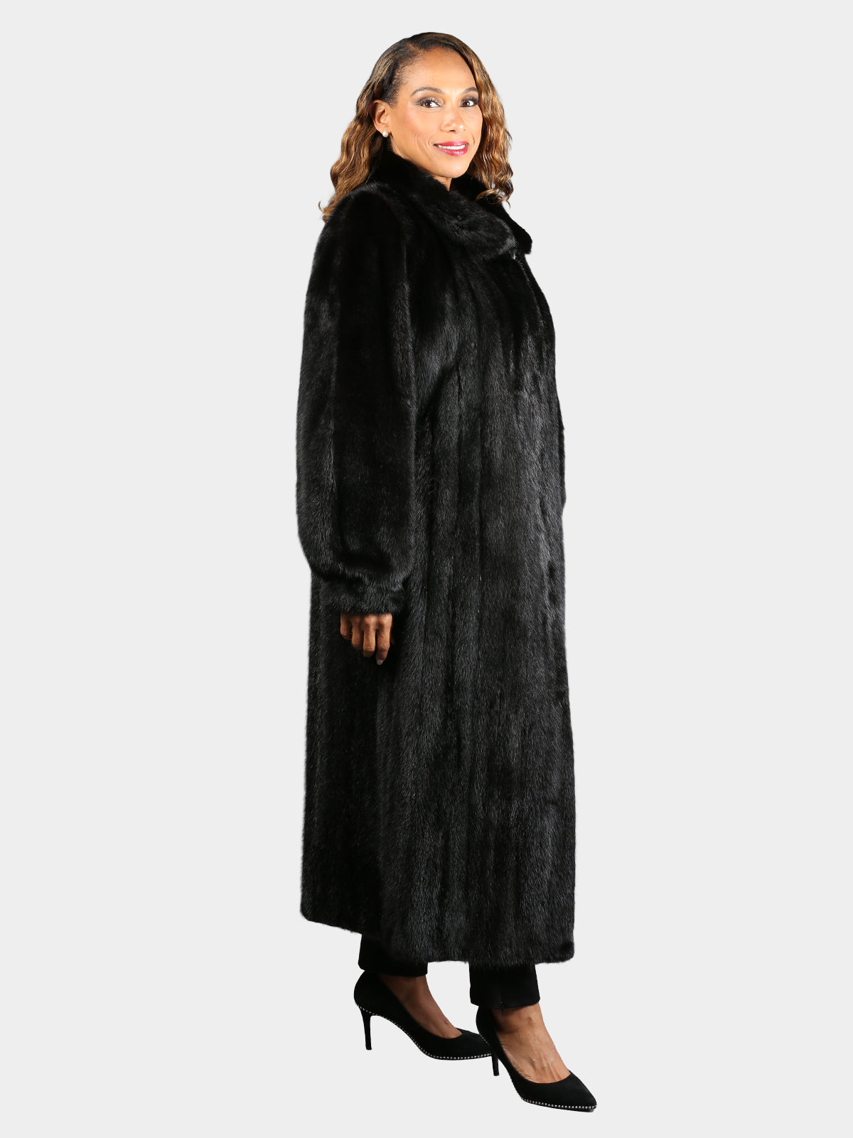 Woman's Natural Ranch Mink Fur Coat