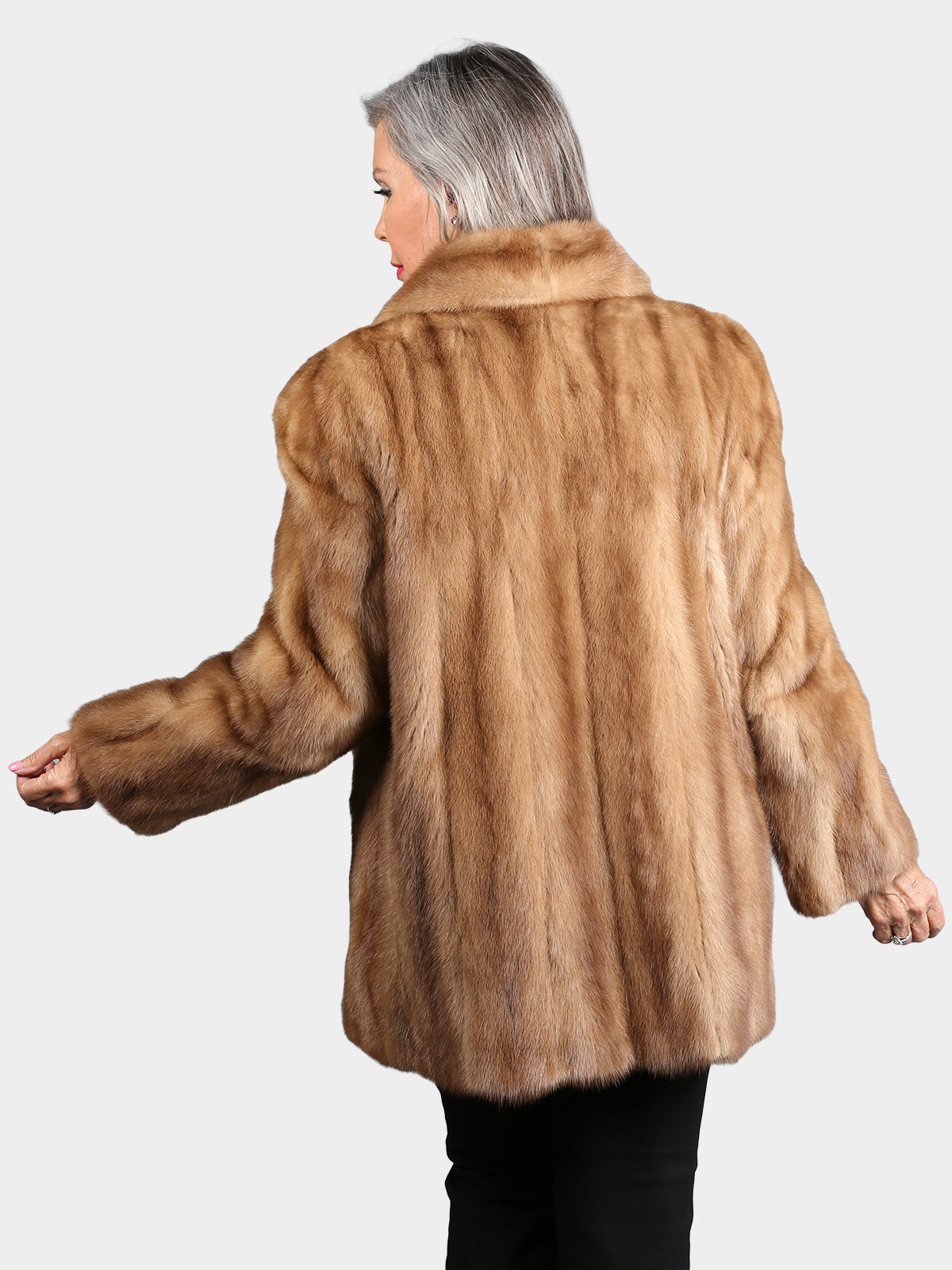 Women's Natural Pastel Female Mink Fur Jacket