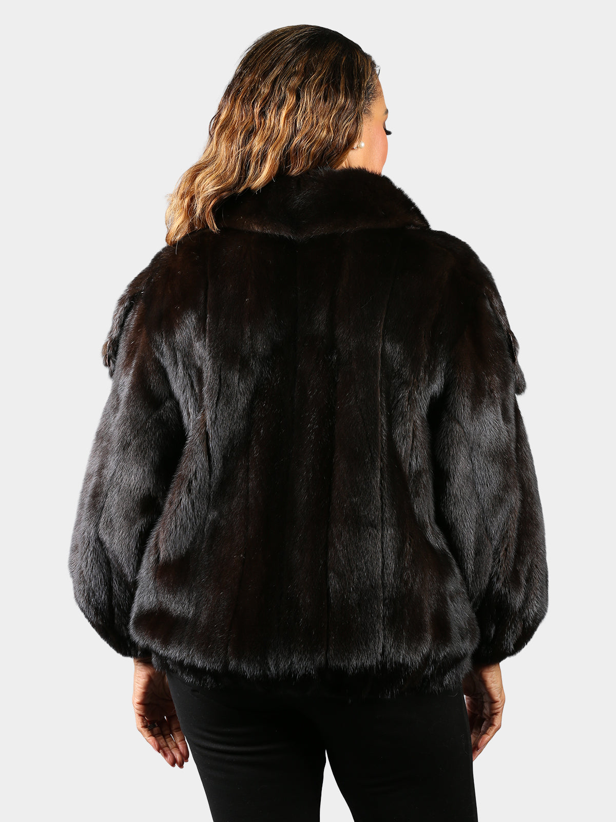 Woman's Deep Mahogany Mink Fur Jacket