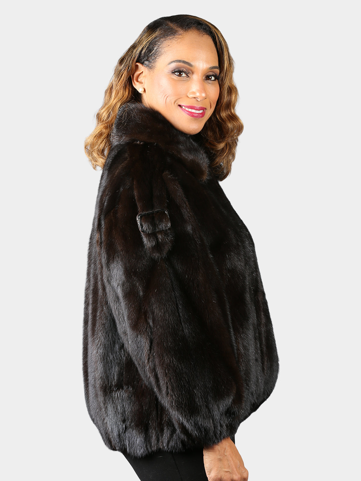 Woman's Deep Mahogany Mink Fur Jacket