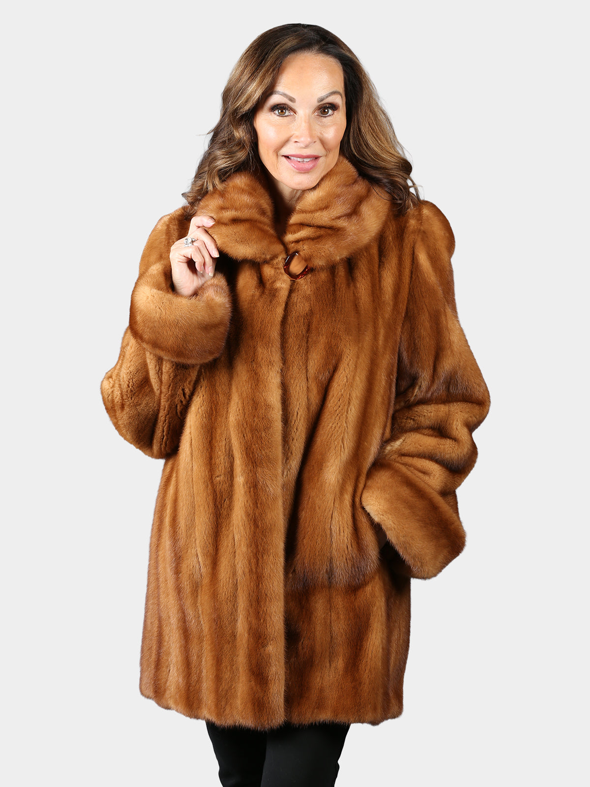 Woman's Whiskey Female Mink Fur Stroller