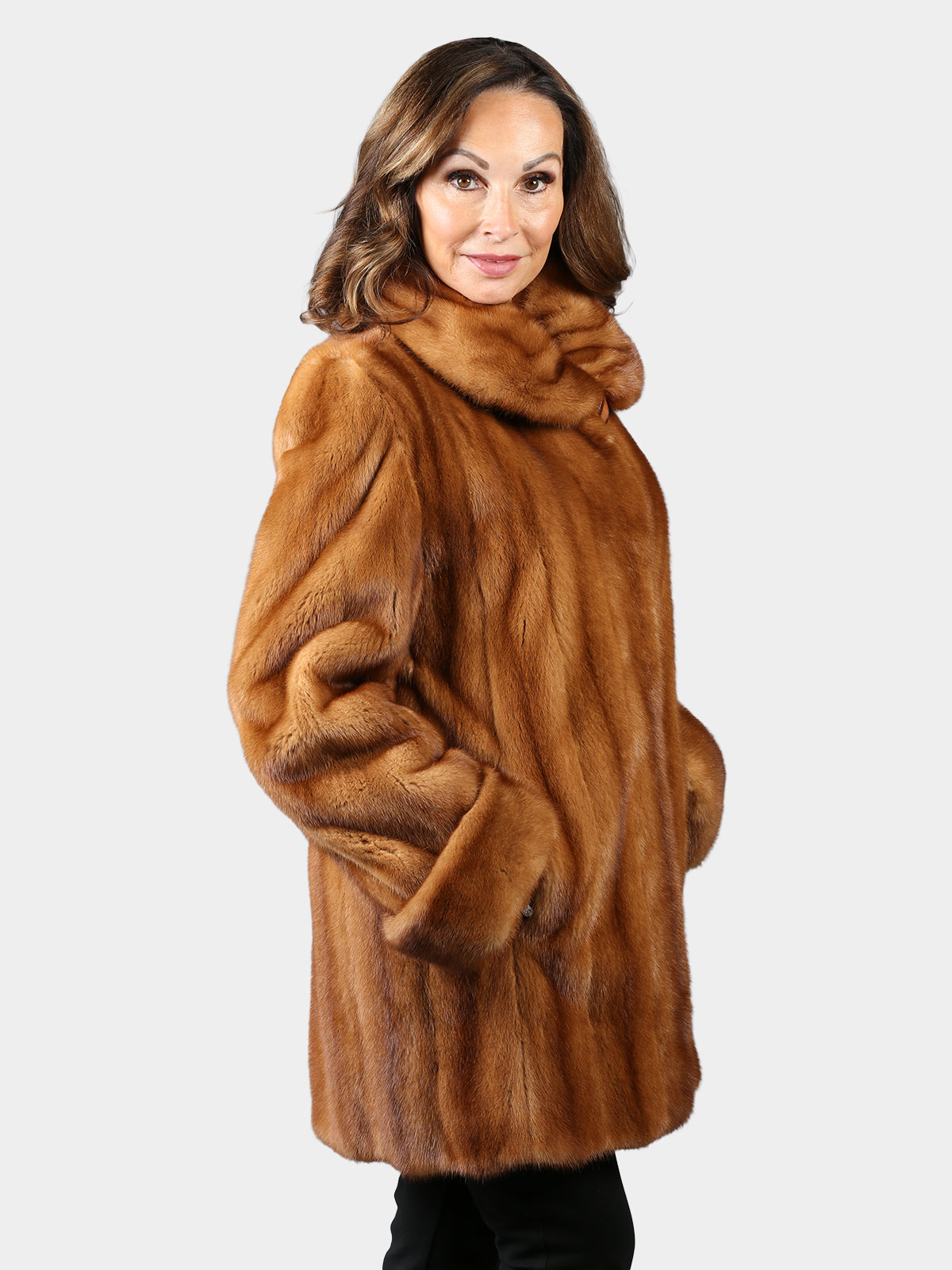 Woman's Whiskey Female Mink Fur Stroller