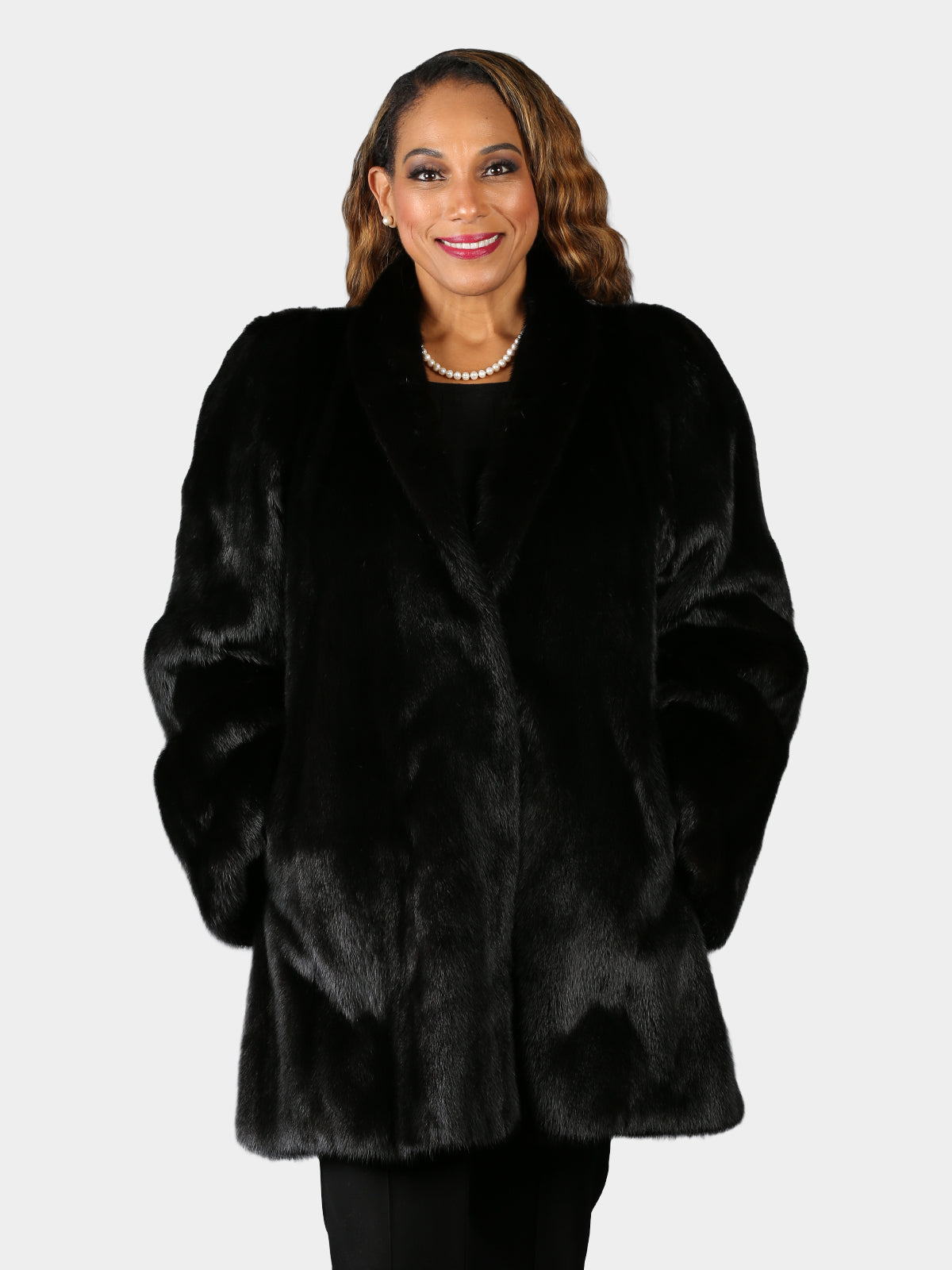Woman's Plus Size Ranch Mink Fur Stroller